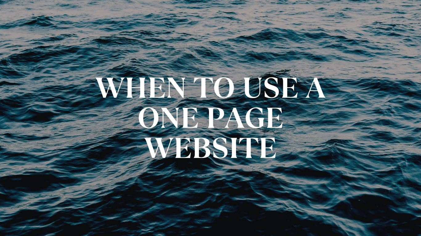 Advantages of a single-page website.