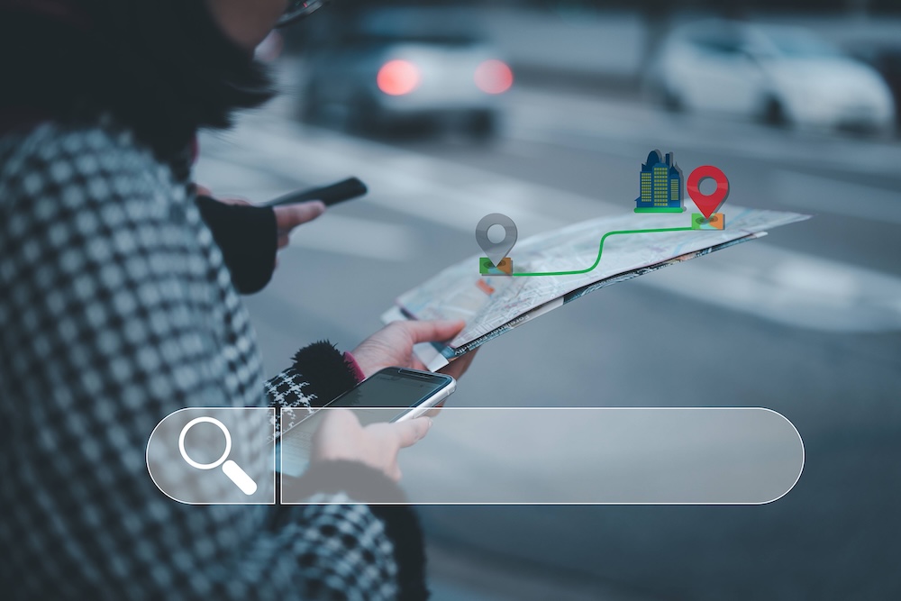 Custom browsing Google Business Profiles in their local area.